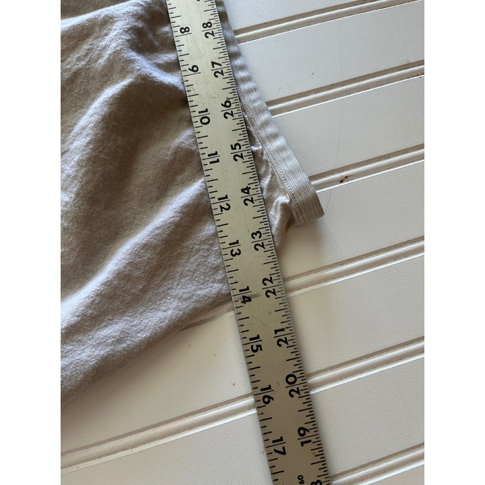Nic + Zoe Beige Linen Blend Elastic Waist A-Line Skirt Womens Size 4 - Picture 3 of 5